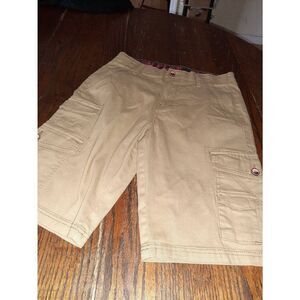 Mens Size 29 Iron Flex Tan Cargo Carpenter High Rise Shorts with Pockets